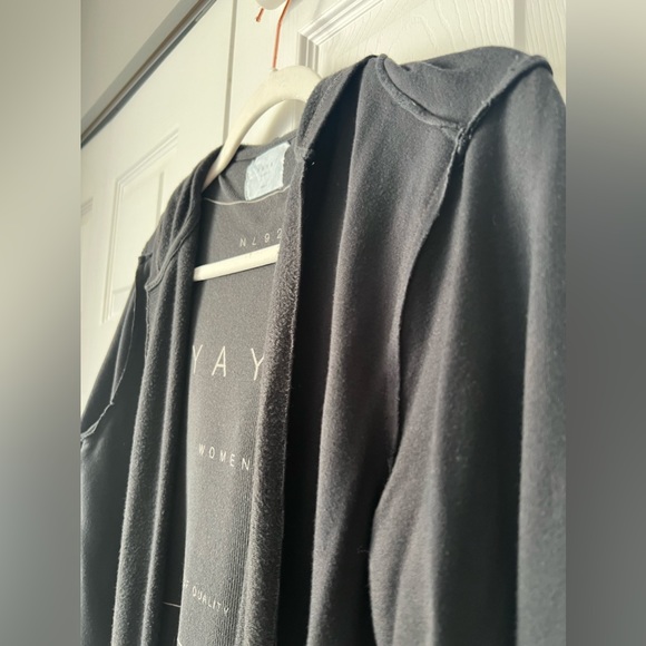 Charcoal Hooded Duster by YAYA - Picture 3 of 7